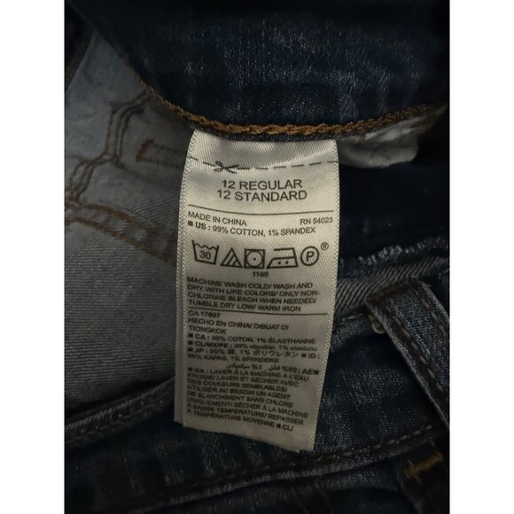 Old Navy Jeans Womens Size 12 Blue Distressed Skinny Stretch Streetwear Y2K - Picture 7 of 7